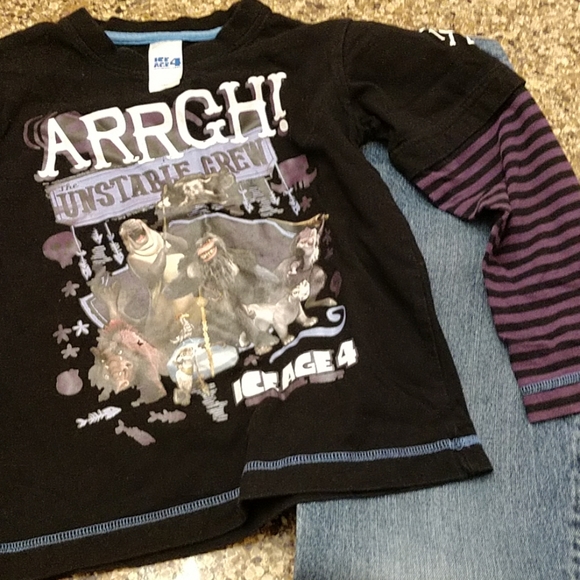 Arizona Jean Company Other - 5/$25 Jeans and long sleeve t-shirt combo, size 7X slim